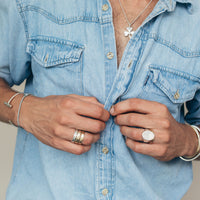 Men's Gold Midi Posey Ring