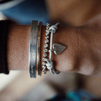 Silver Pebble Signet Ring with Handwriting