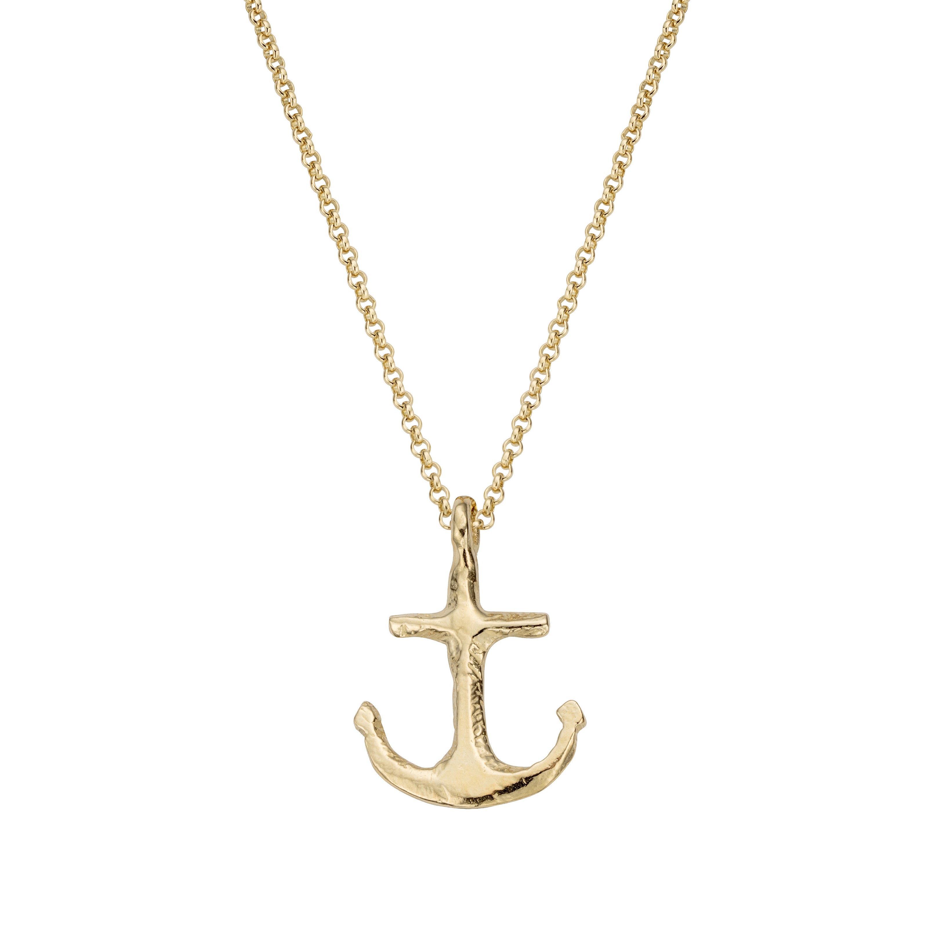 Gold Midi Anchor Necklace