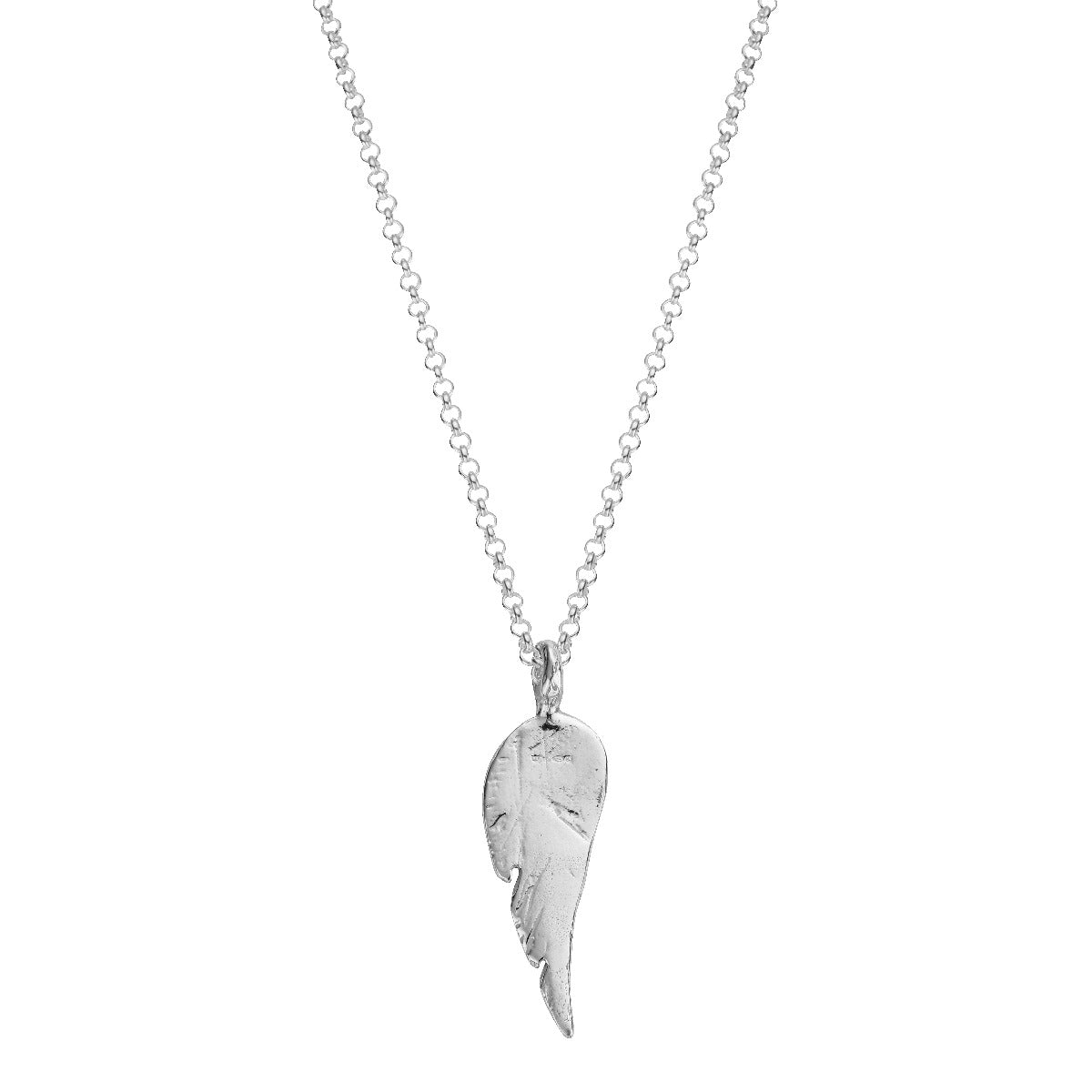 Silver Midi Angel Wing Necklace