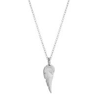 Silver Midi Angel Wing Necklace