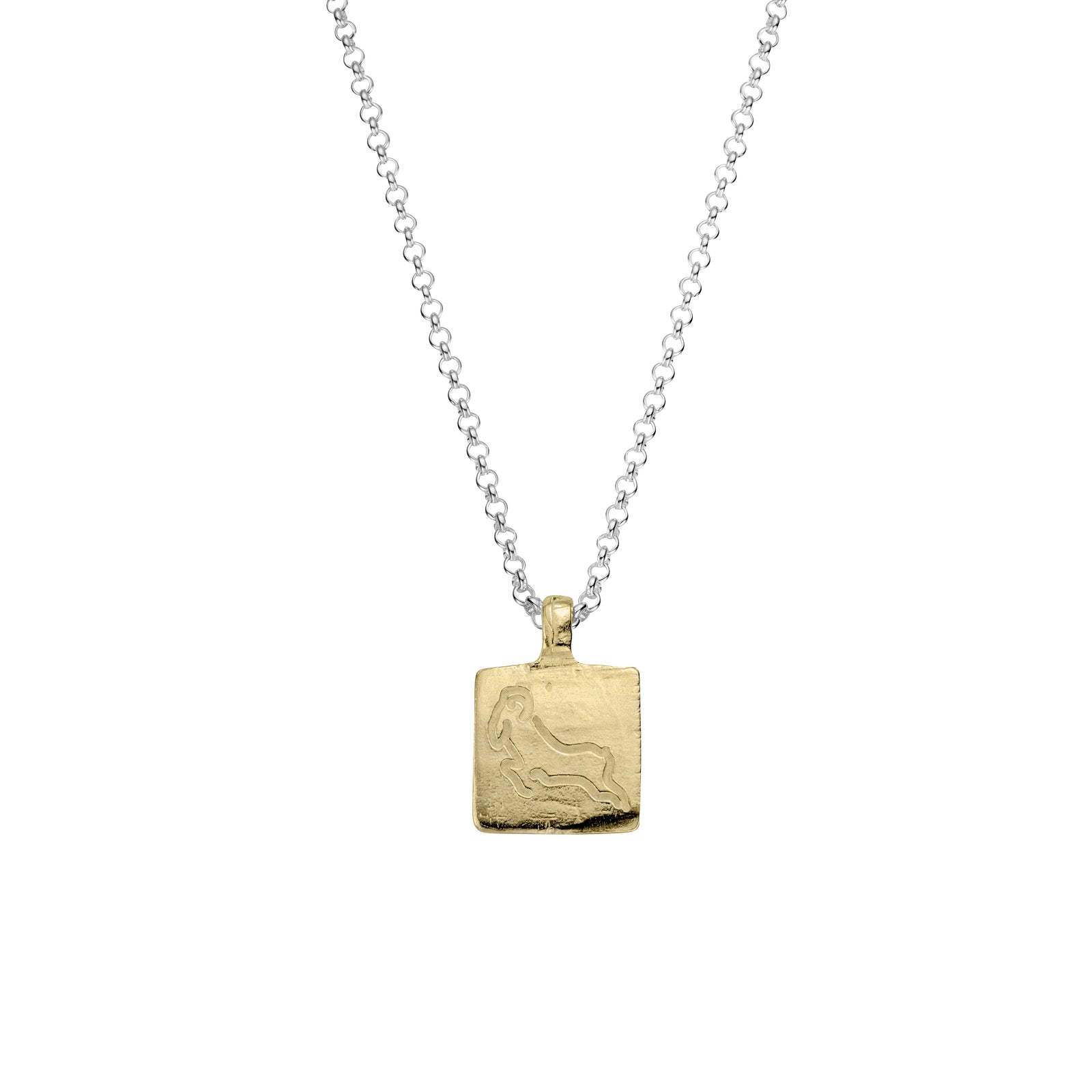 Silver & Gold Medium Aries Horoscope Necklace