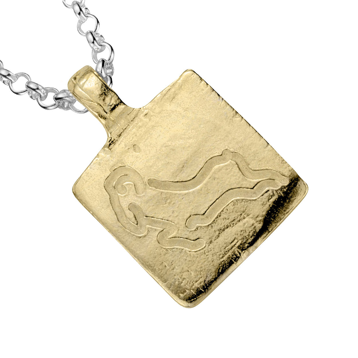 Silver & Gold Medium Aries Horoscope Necklace