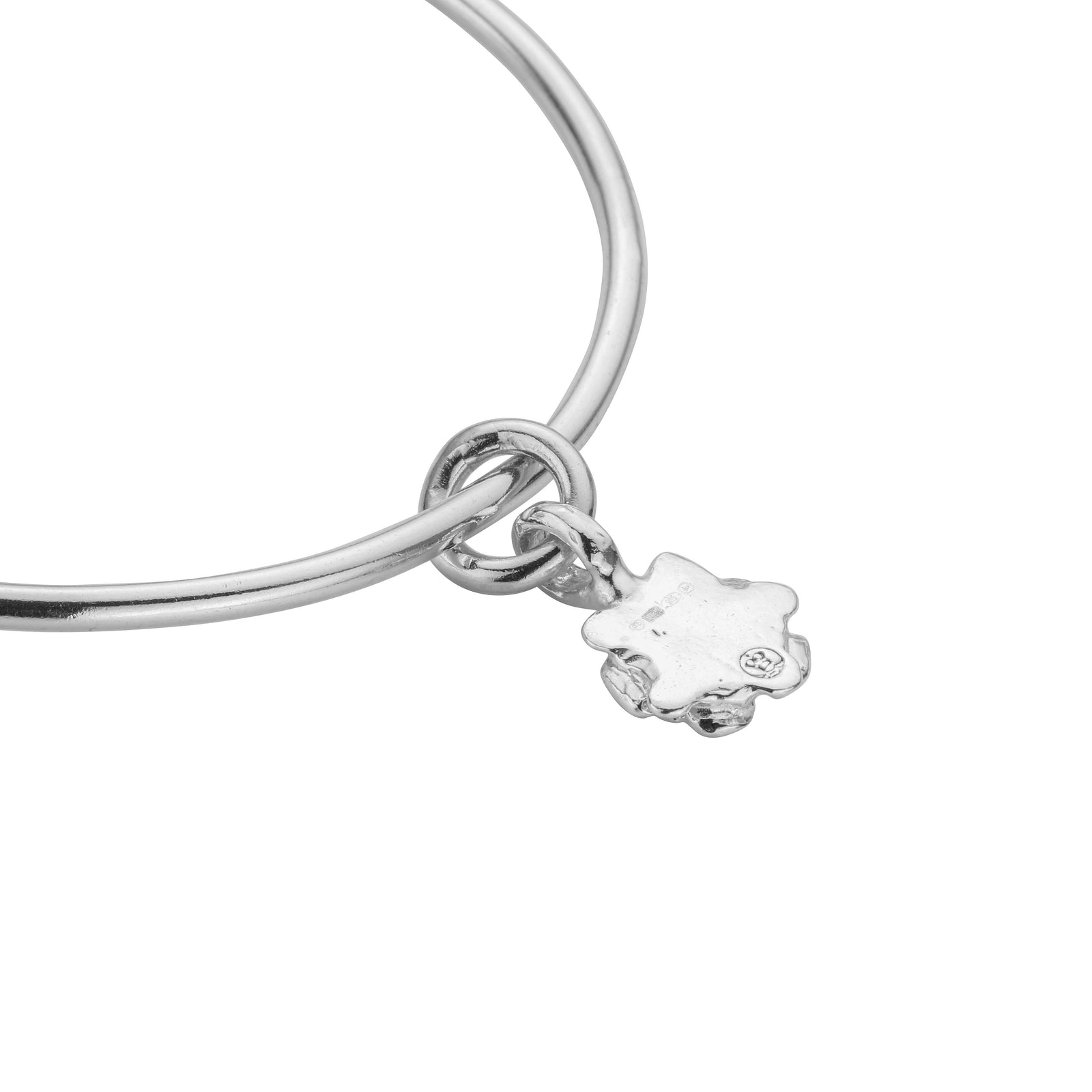Silver Medium Yorkshire Rose Bangle