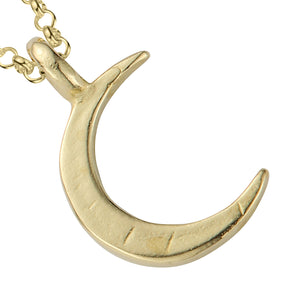 Gold Medium Crescent Moon Charm