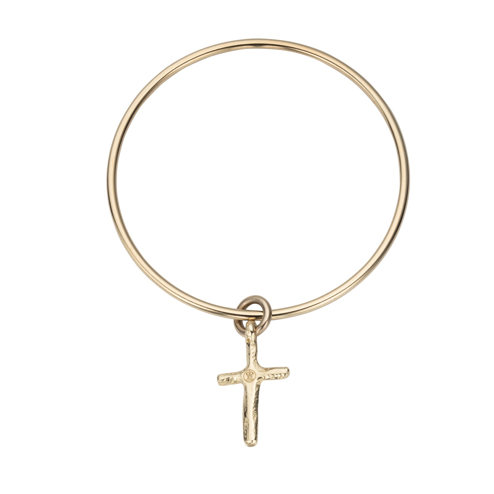 Gold Medium Cross Bangle