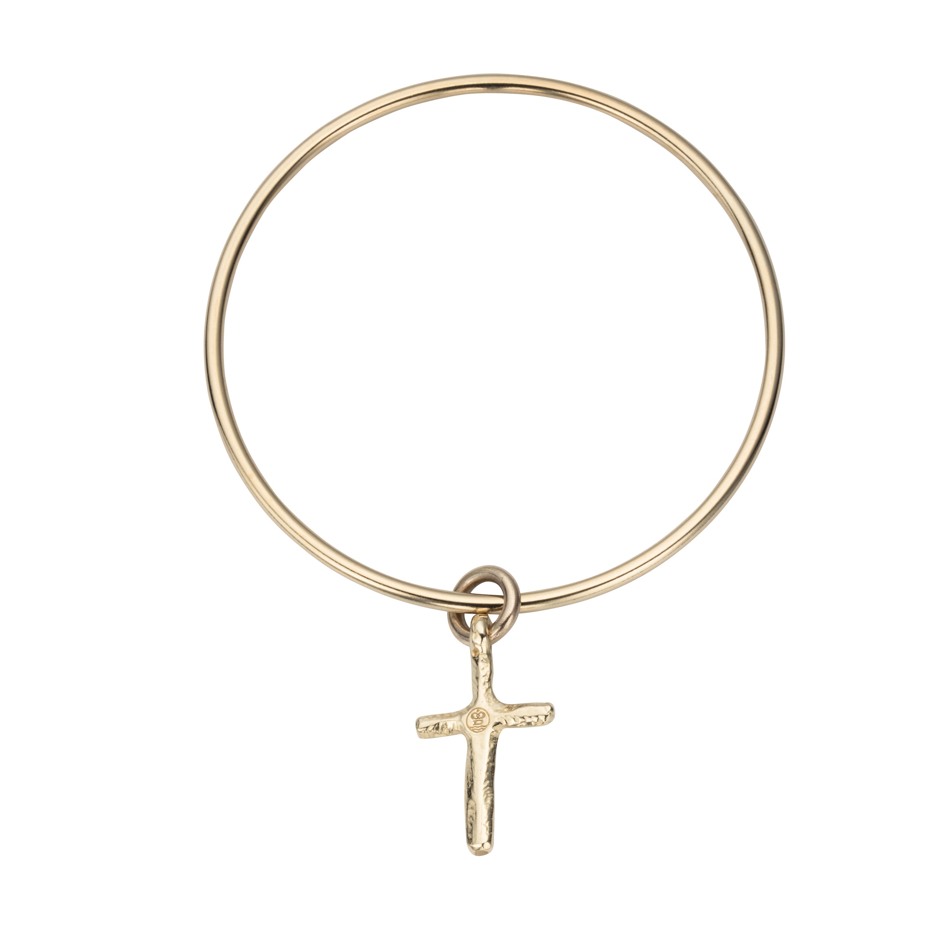 Gold Medium Cross Bangle