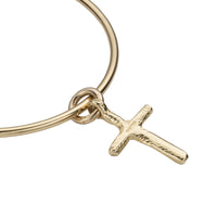 Gold Medium Cross Bangle
