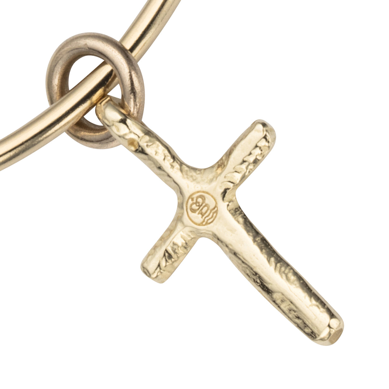 Gold Medium Cross Bangle