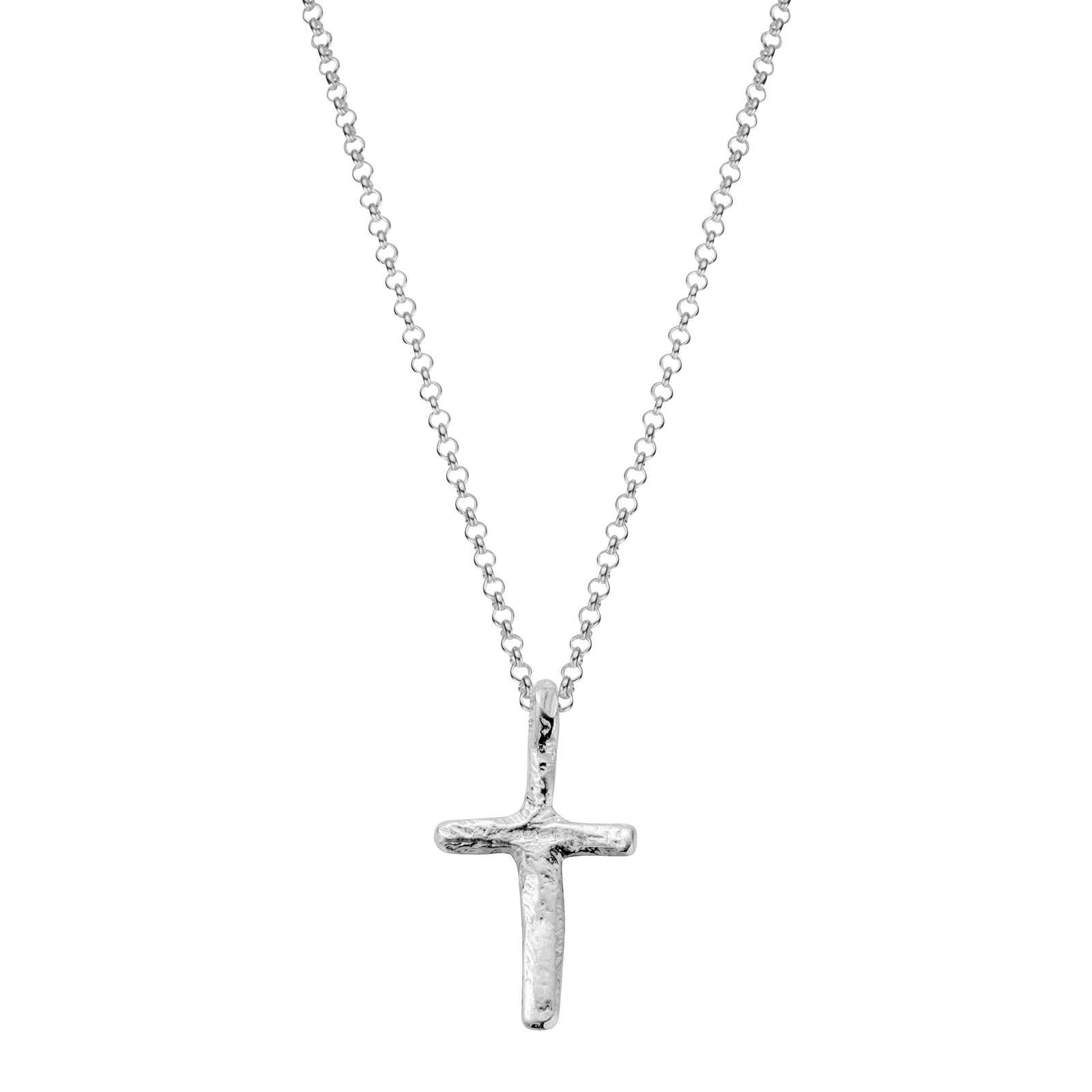 Silver Medium Cross Necklace