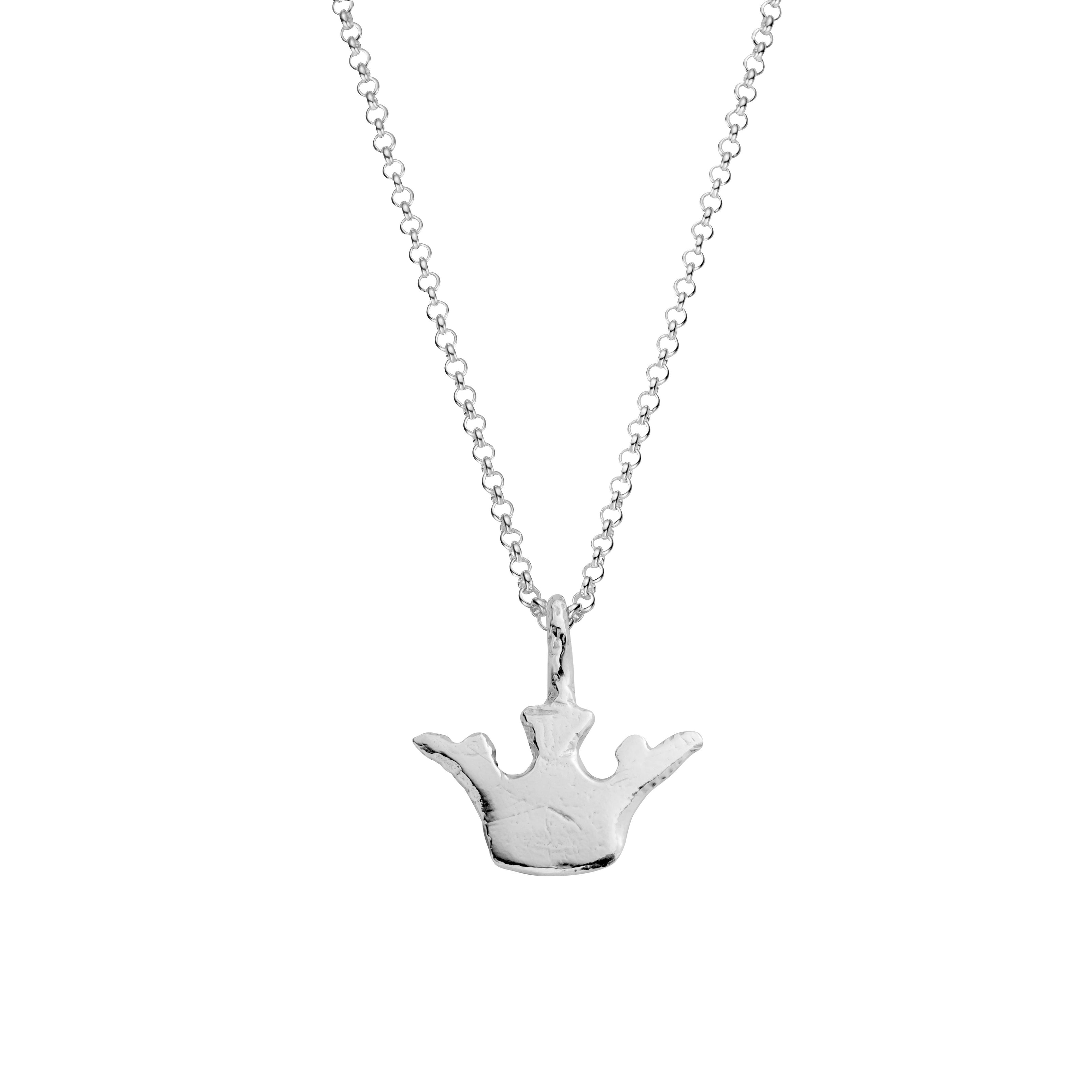 Silver Midi Crown Necklace