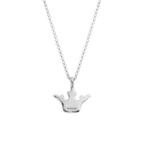 Silver Midi Crown Necklace