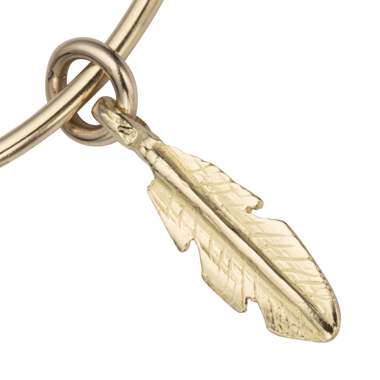 Gold Medium Feather Bangle