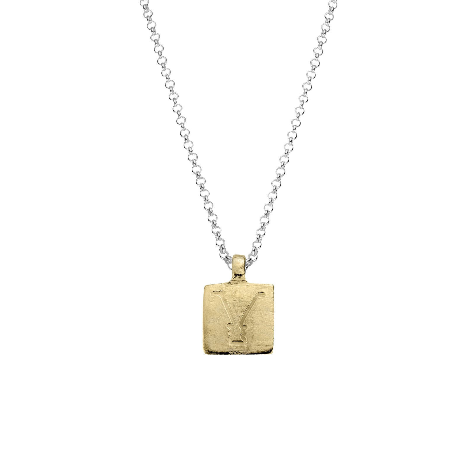 Silver & Gold Medium Gemini Horoscope Necklace