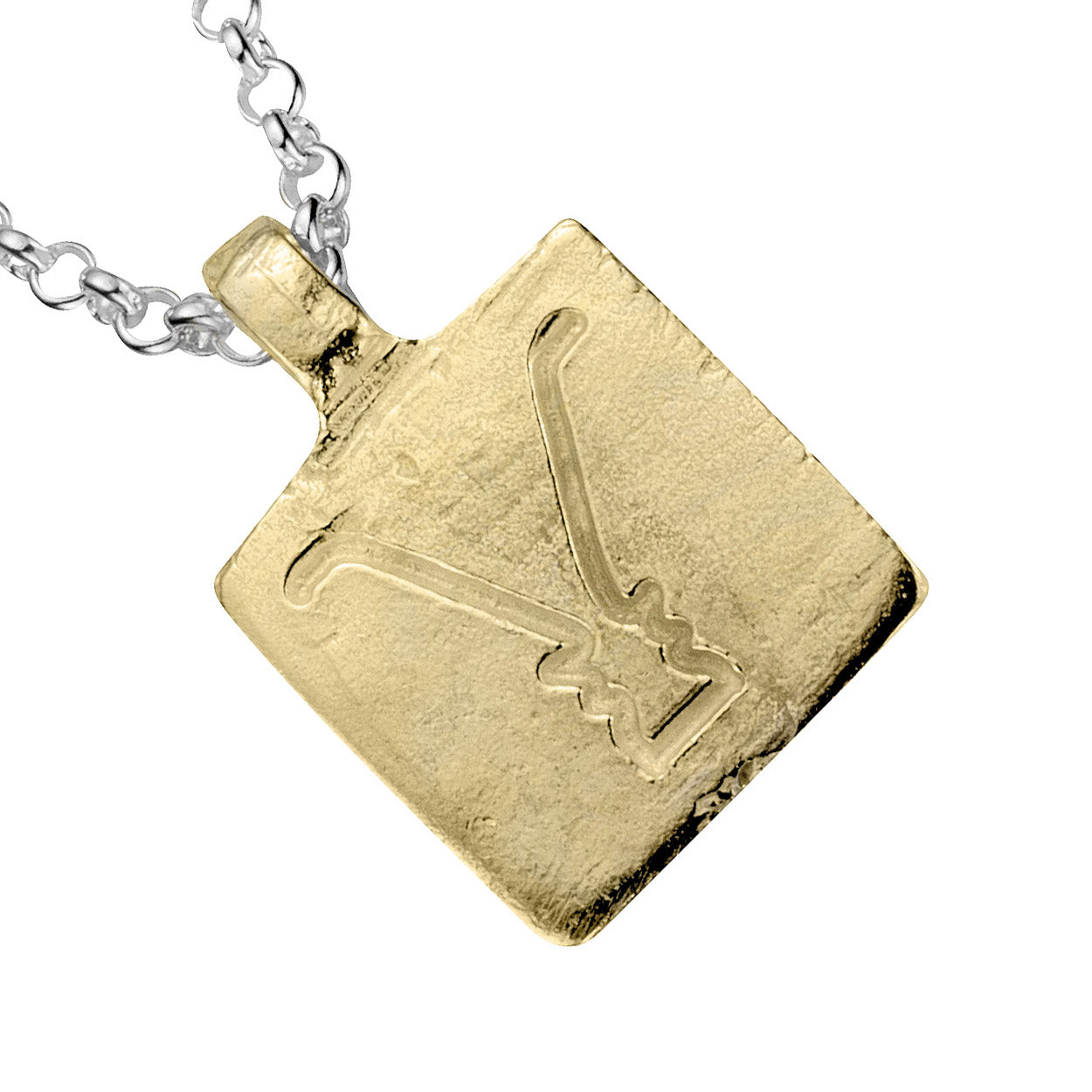 Silver & Gold Medium Gemini Horoscope Necklace
