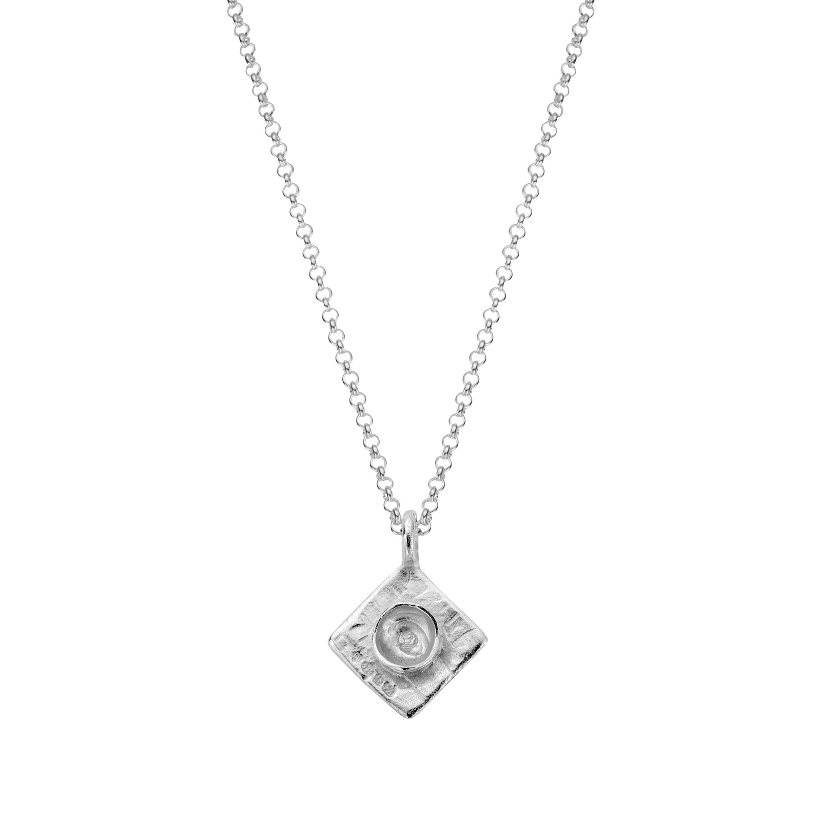 Silver Medium Graduation Cap Necklace
