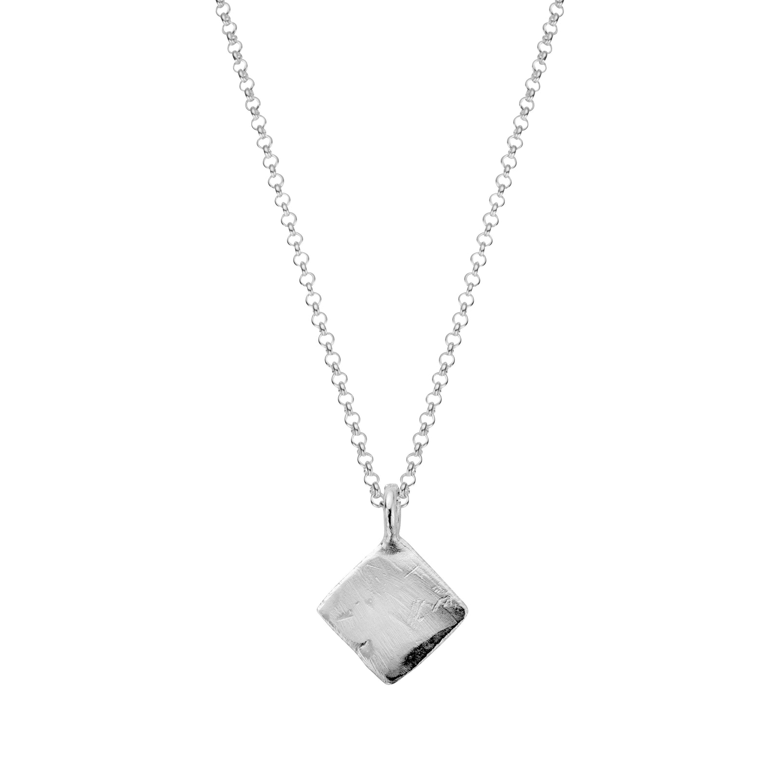 Silver Medium Graduation Cap Necklace