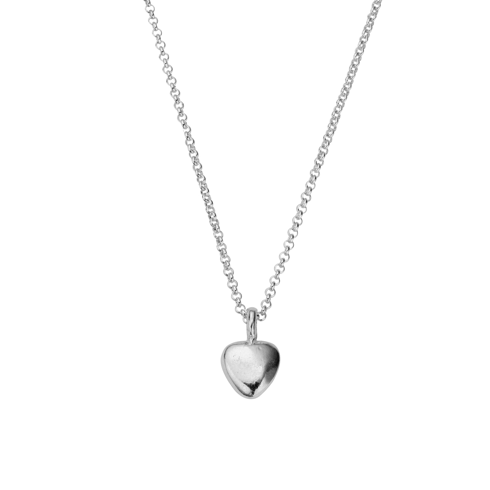 Silver Midi Grateful Heart Necklace