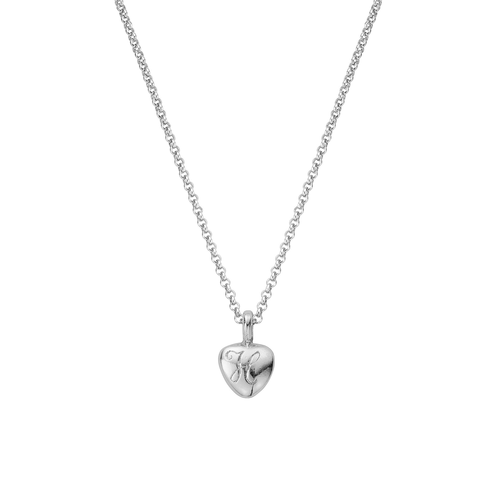 Silver Midi Grateful Heart Necklace