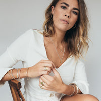 Silver & Gold Midi Grateful Heart Necklace