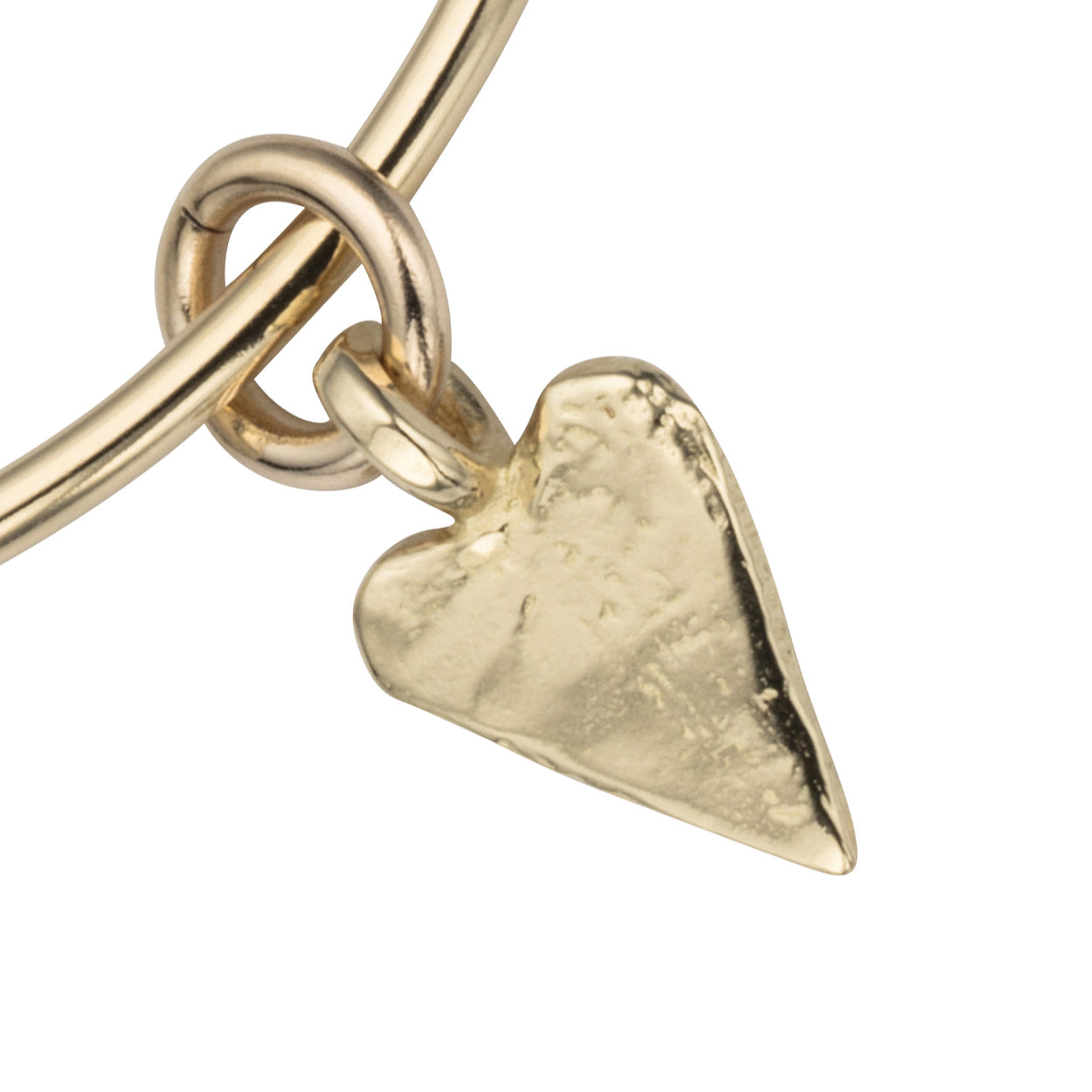Gold Medium Heart Bangle