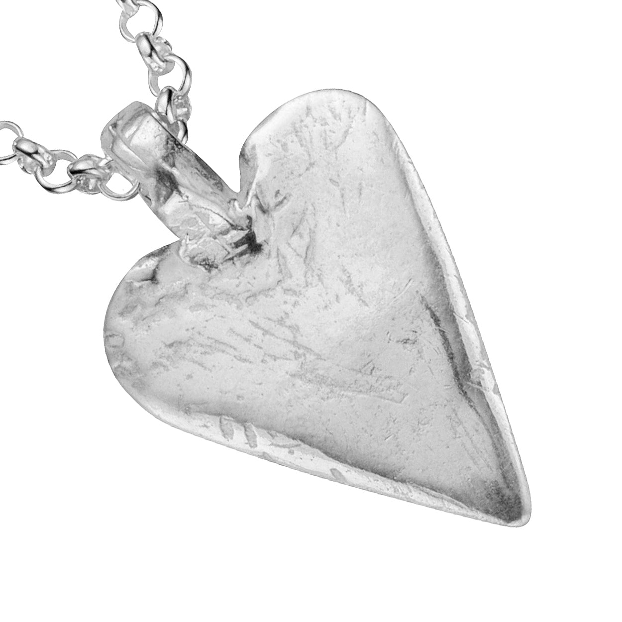 Silver Midi Heart Charm
