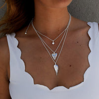 Silver Midi Heart Necklace