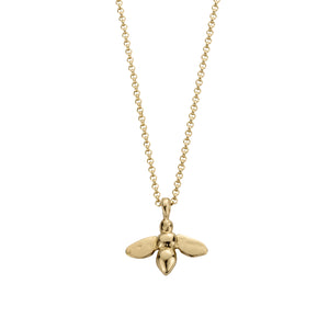 Gold Large Honey Bee Necklace