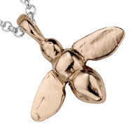 Silver & Rose Gold Large Honey Bee Necklace