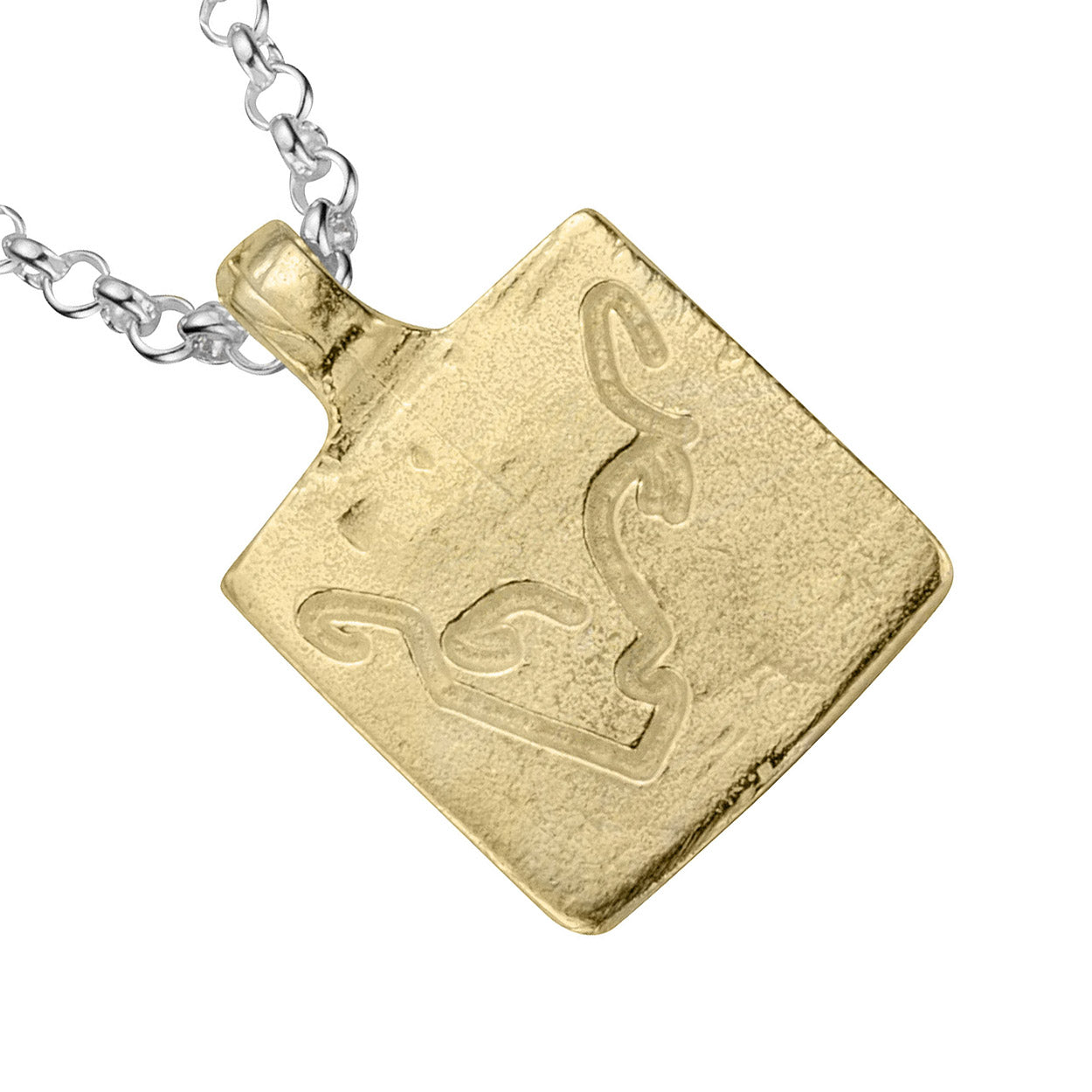 Silver & Gold Medium Leo Horoscope Necklace