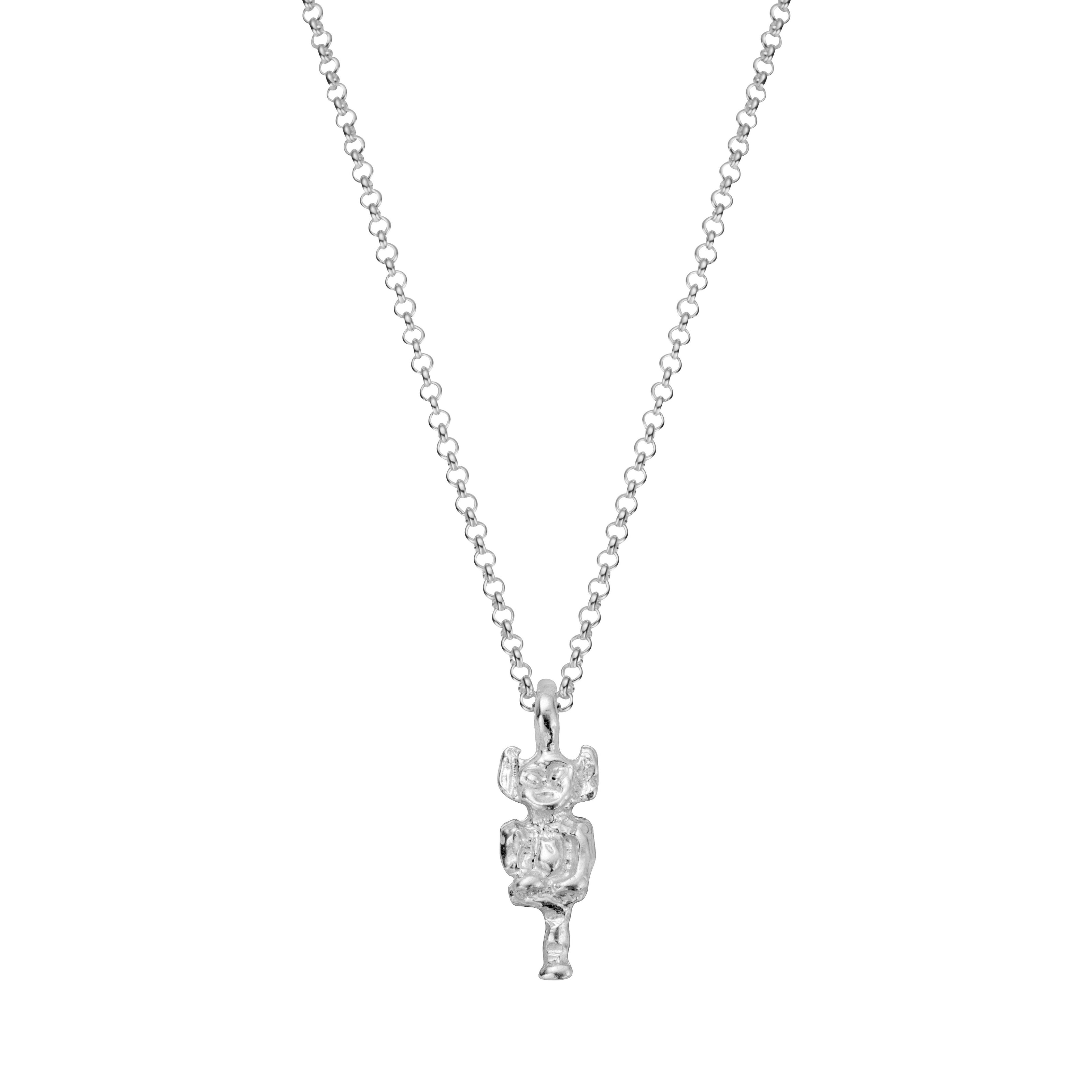 Silver Medium Lincoln Imp Necklace