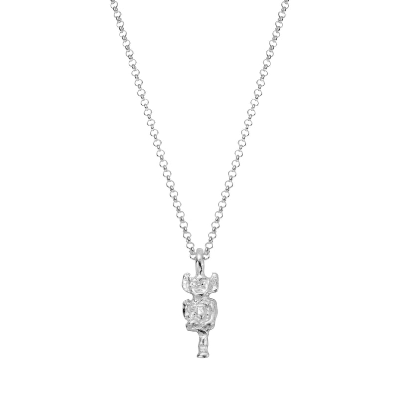 Silver Medium Lincoln Imp Necklace