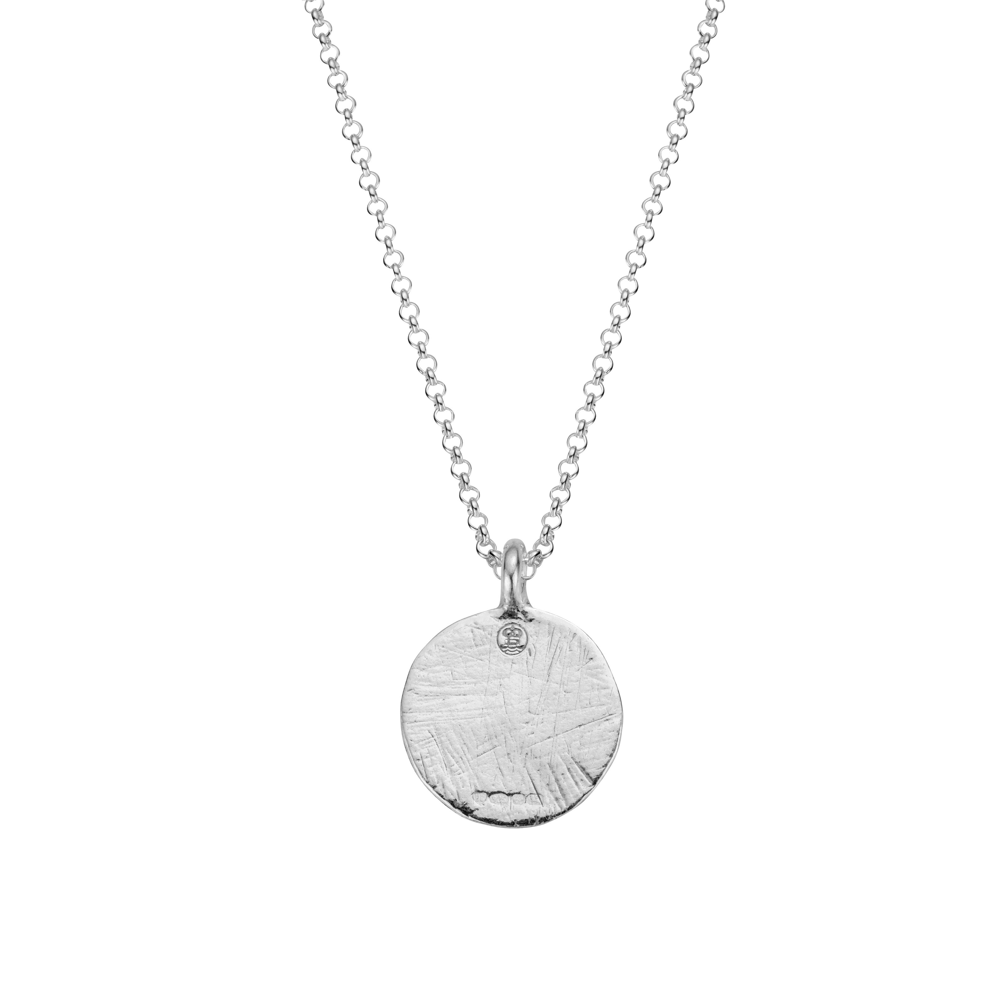 Silver Large Moon Necklace