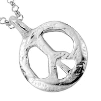 Silver Medium Peace Necklace