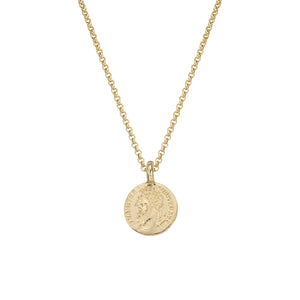 Gold Medium Roman Coin Necklace
