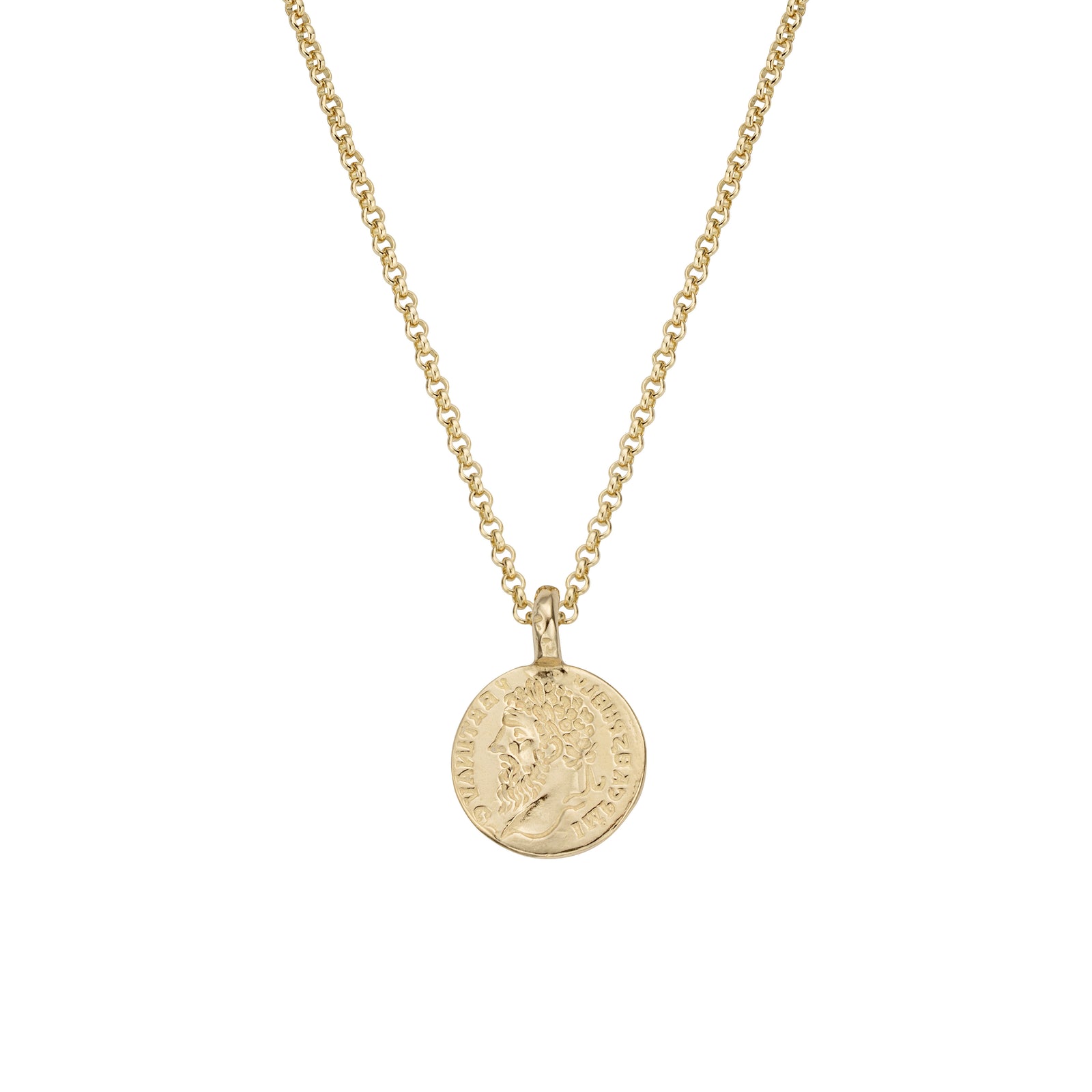 Gold Medium Roman Coin Necklace