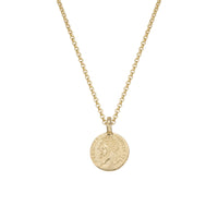 Gold Medium Roman Coin Necklace