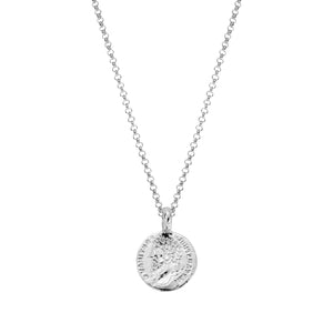 Silver Medium Roman Coin Necklace
