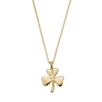 Gold Large Shamrock Necklace