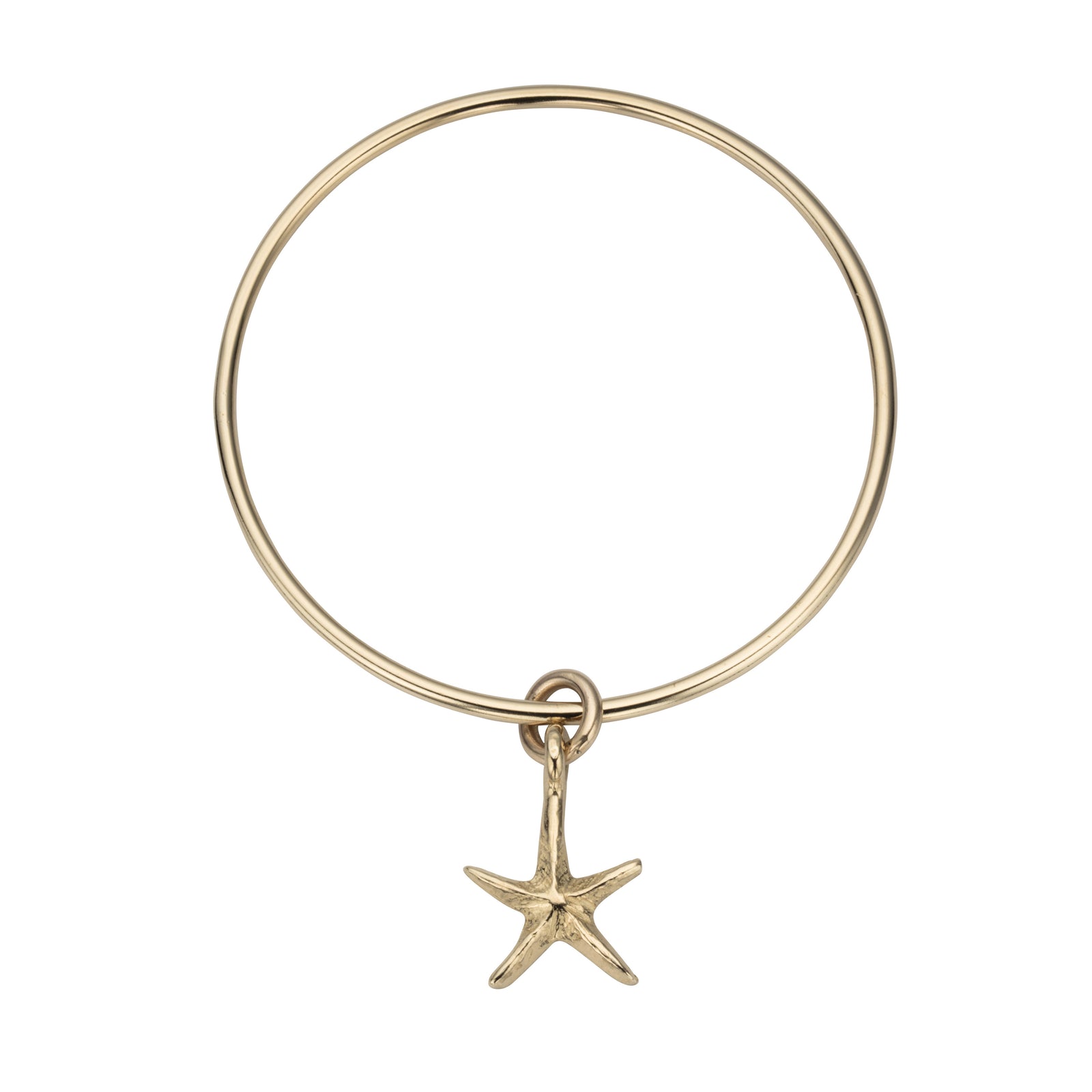 Gold Medium Starfish Bangle