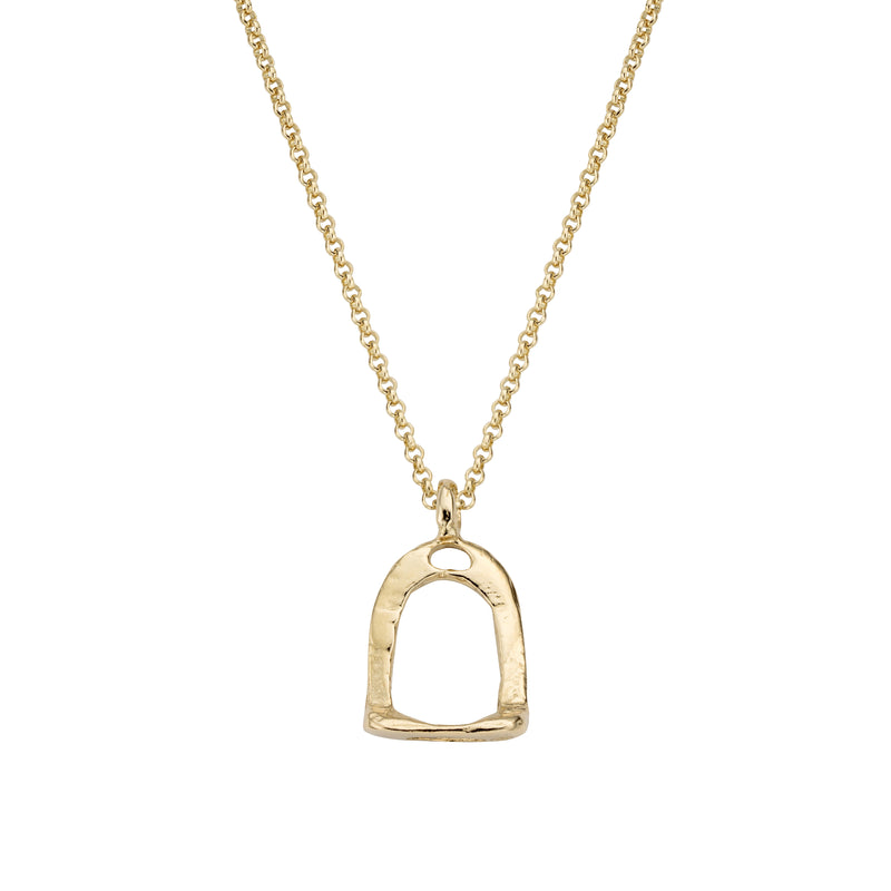 Gold Medium Original Stirrup Necklace
