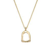 Gold Medium Original Stirrup Necklace