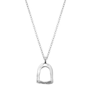 Silver Medium Original Stirrup Necklace