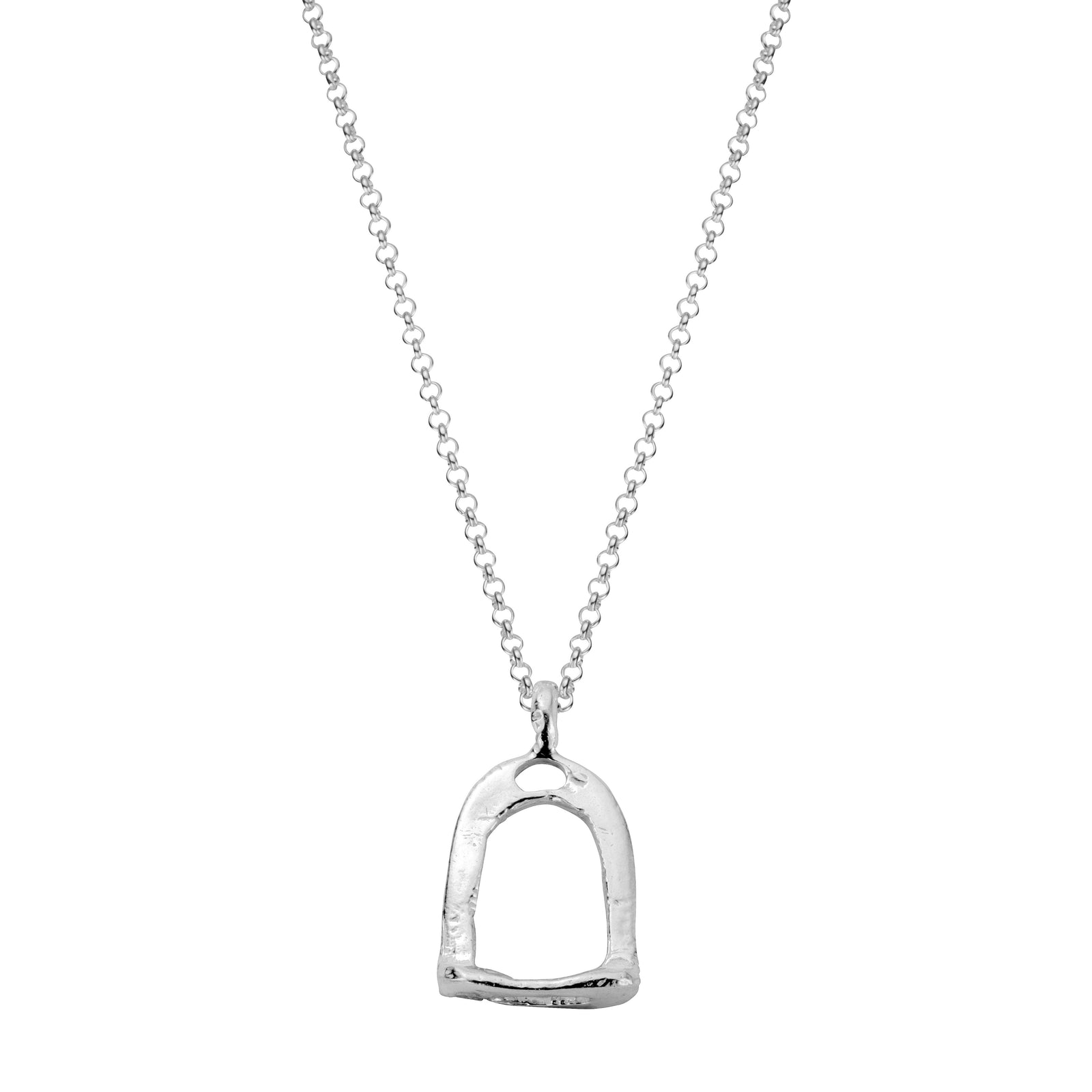 Silver Medium Original Stirrup Necklace