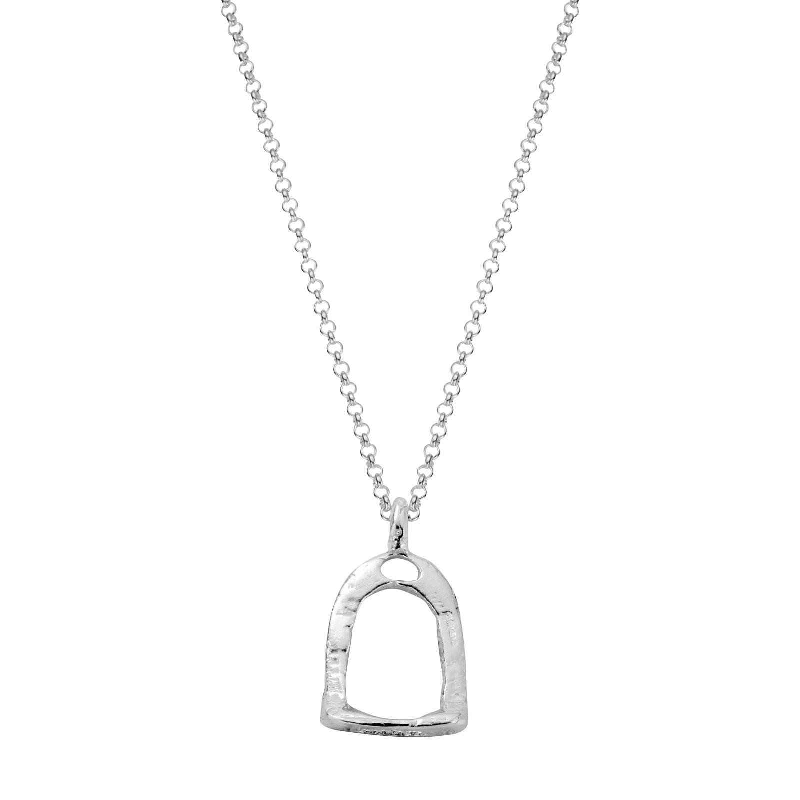 Silver Medium Original Stirrup Necklace