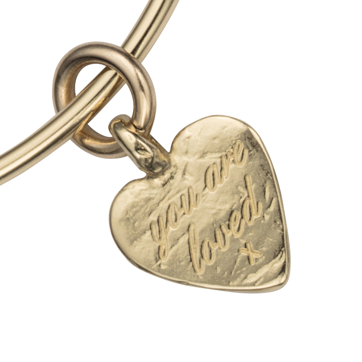 Gold Medium You are Loved Bangle