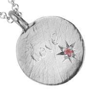 Silver Tourmaline Midnight Moon Necklace