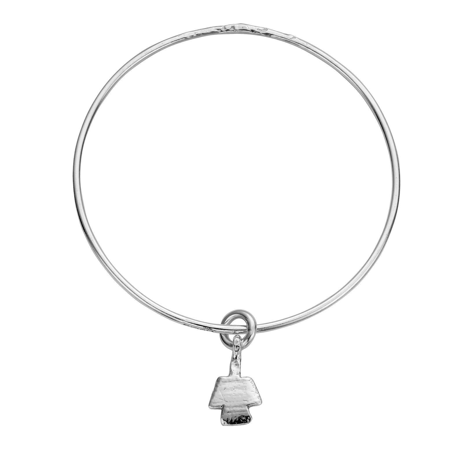 Silver Mini Angel Bangle