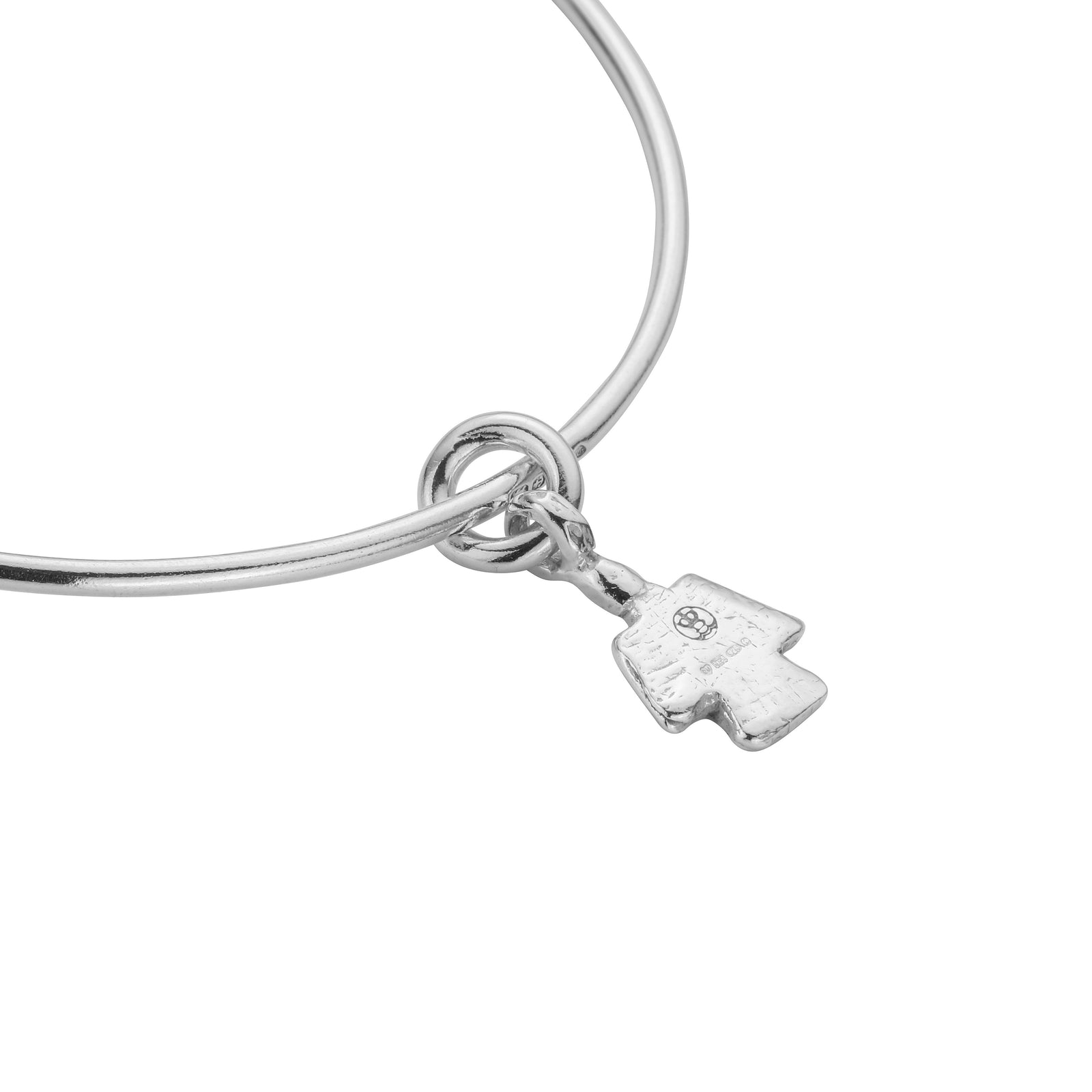 Silver Mini Angel Bangle