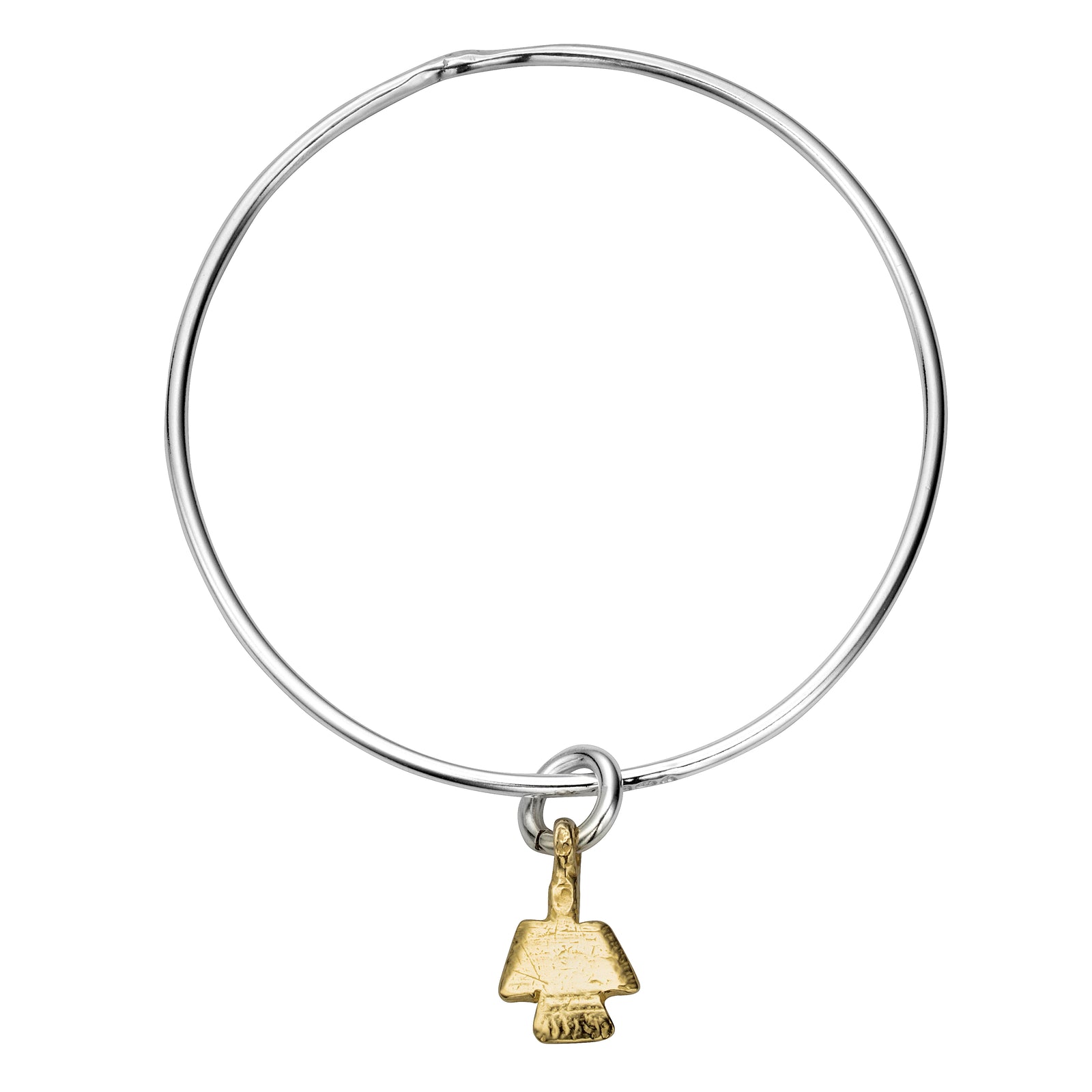 Silver & Gold Mini Angel Bangle